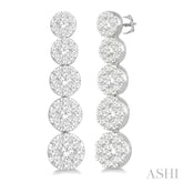 1 1/6 ctw Lovebright Round Cut Diamond Earrings in 14K White Gold